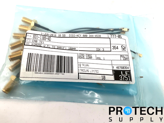 9/Pk Taoglas Limited Coaxial Cable Assembly UMCC to SMA 931-1189-ND w/ WARRANTY