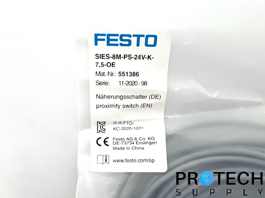 FESTO SIES-8M-PS-24V-K-7,5-OE Proximity Switch NEW with WARRANTY