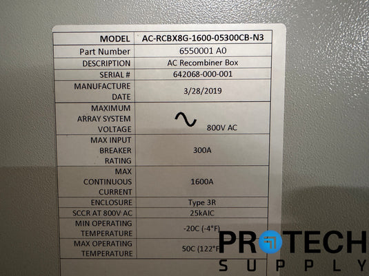NEW RITTAL Enclosure AC Recombiner Box + (7) ABB SACE Tmax T5V-HA 400
