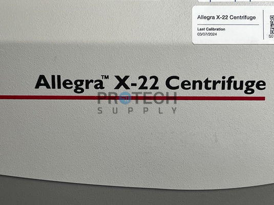 Beckman Coulter Allegra X-22 Centrifuge with S2096 Swing Bucket Rotor & Carriers