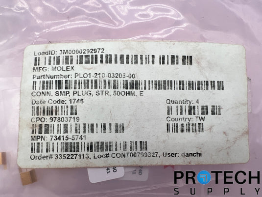 4/Pk Molex MMCX Connector Jack 73215-5740 NEW