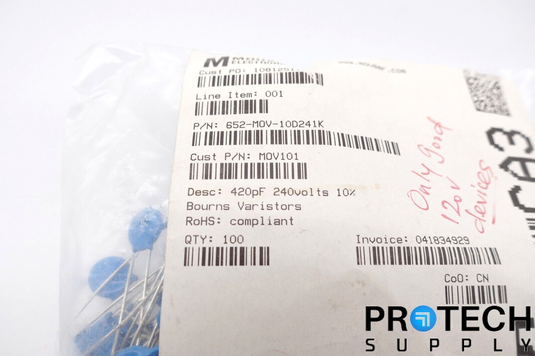 (Aprox 100) Mouser Electronic MOV101 Varistor with WARRANTY