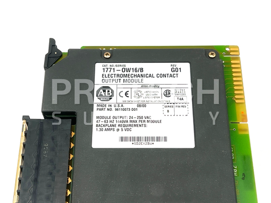 Allen Bradley 1771-0W16/B Contact Output Module Rev G01 with WARRANTY