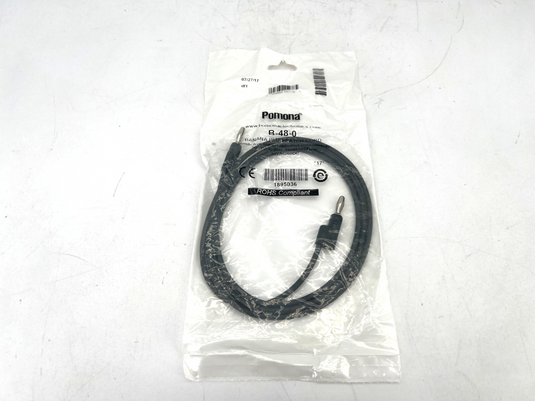 Pomona B-48-0 Banana Plug Patch Cord NEW with WARRANTY