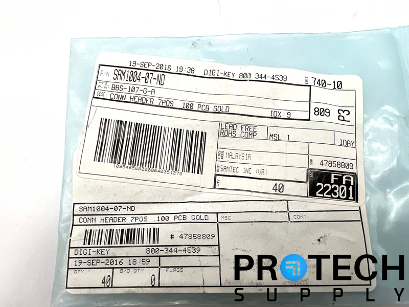 Load image into Gallery viewer, (Pack of 33) Samtec BBS-107-G-A Header Connector 7-Position NEW with WARRANTY
