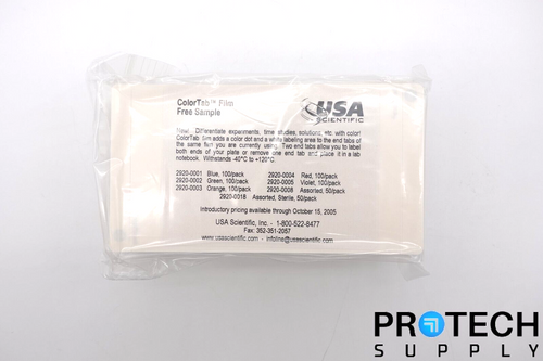 (100 Sheets) USA Scientific Microplate Adhesive Film 2920-0000 NEW with WARRANTY