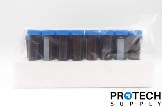 25/Pk USA Scientific 5622-7283P 50mL Amber Tube / Conical Bottom / Screw Cap