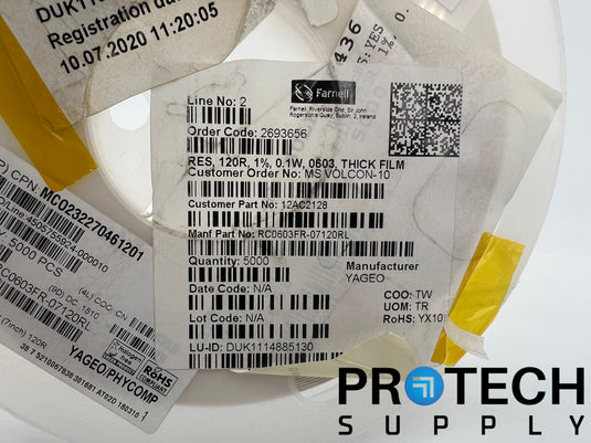 (5,000 Per Reel) YAGEO RC0603FR-07120RL Chip Resistor NEW with WARRANTY
