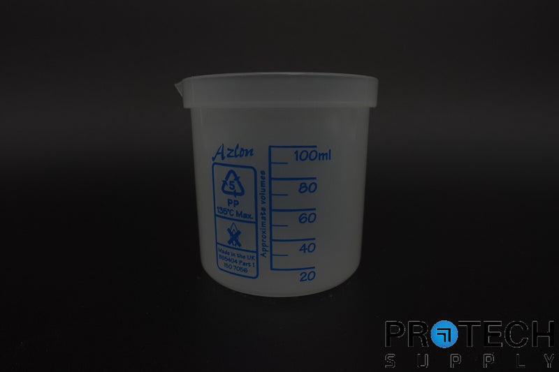 Load image into Gallery viewer, (Set of 2) Azlon 100ml &amp; 50ml Plastic Low Form Graduated Beaker with WARRANTY
