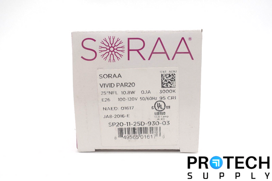 Soraa VIVID PAR20 Lamp Light 3000K 540Lm 10.8W SP20-11-25D-930-03 NEW + WARRANTY