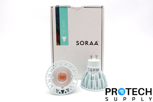 (2/Pk) Soraa Healthy GU10 / LED Bulb 400Lm 2700K 36°FL 7.5W NEW with WARRANTY