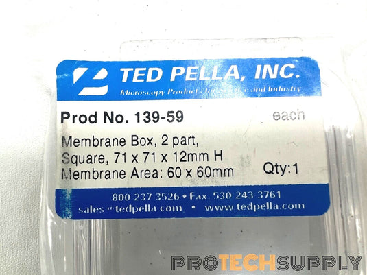 NEW Ted Pella 139-59 2-Part Membrane Box 71 x 71 x 12mm with WARRANTY