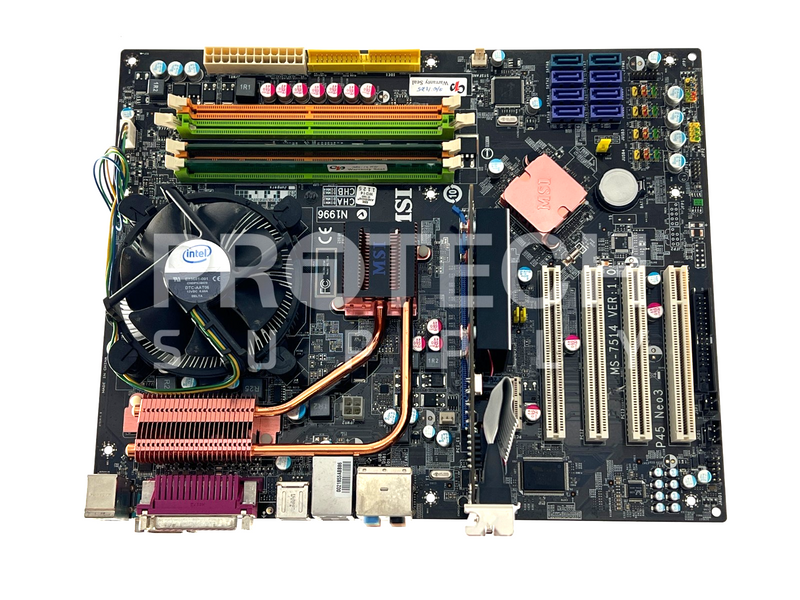 Load image into Gallery viewer, MSI P45 Neo3-FR Motherboard MS-7514 + Intel Cooling Fan GUARANTEED
