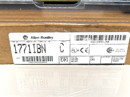 Allen Bradley 1771-IBN C DC Input Module Rev E01 with WARRANTY