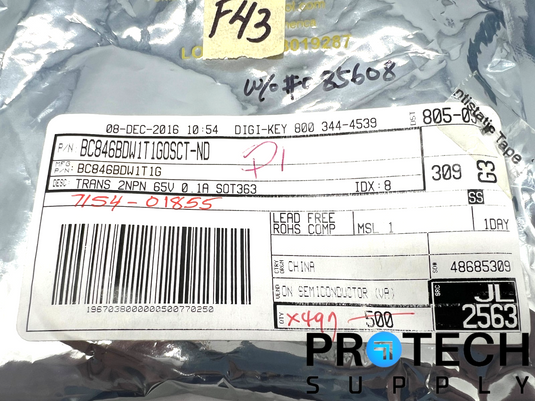 (495/Pk) Onsemi BC846BDW1T1G Bipolar Transistor Array with WARRANTY