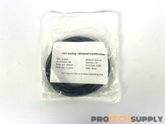 USA Sealing ZUSAH3.5X95 "O" Rings 3.5x95mm 70A Buna N 10 Pack NEW with WARRANTY
