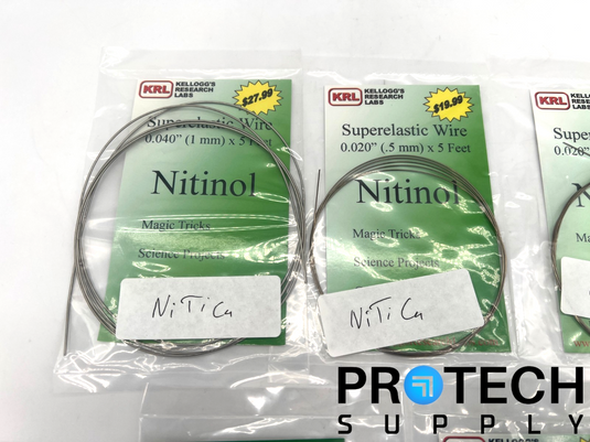 (Lof of 5) Kellogs' Research Labs Nitinol Superelastic Wire NEW