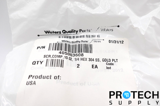 Waters 405003608 Gold Plated Compression Screws NEW with WARRANTY