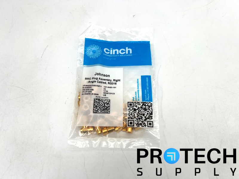 Load image into Gallery viewer, 25/Pk Cinch 131-6403-101 SMC Connector Plug NEW
