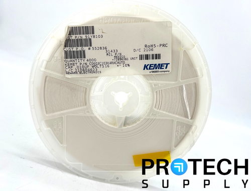 (Approx 4000) KEMET C0603C103K4RACAUTO Ceramic Capacitor ±10% 16V w/ WARRANTY