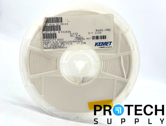 (Approx 4000) KEMET C0603C103K4RACAUTO Ceramic Capacitor ±10% 16V w/ WARRANTY