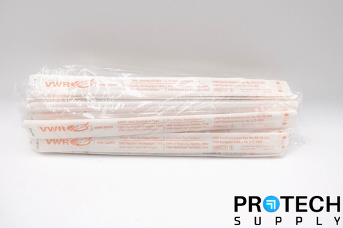 (25/Pk) VWR 89130-898 Serological Pipet 10 ml Polystyrene Total NEW