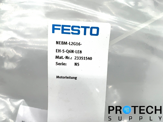 Festo NEBM-L2G16-EH-5-Q6N-LE8 Connecting Cable NEW with WARRANTY