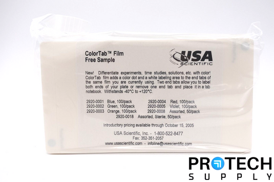 (100 Sheets) USA Scientific Microplate Adhesive Film 2920-0000 NEW with WARRANTY