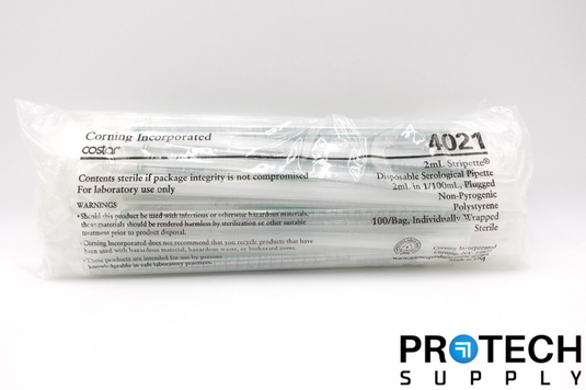 (Bag of 100) Corning 4021 Disposable Serological Pipette NEW