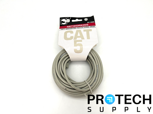 CAT5 BT-198G Networking Enhanced Patch Cord-Gray 25ft NEW with WARRANTY