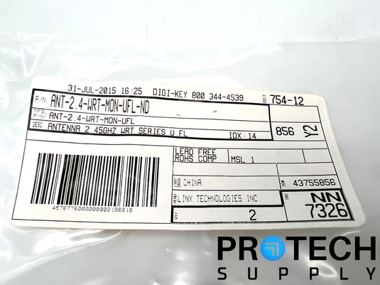 (Pack of 2) Linx Technologies ANT-2.4-WRT-MON-UFL RF Antennas NEW with WARRANTY