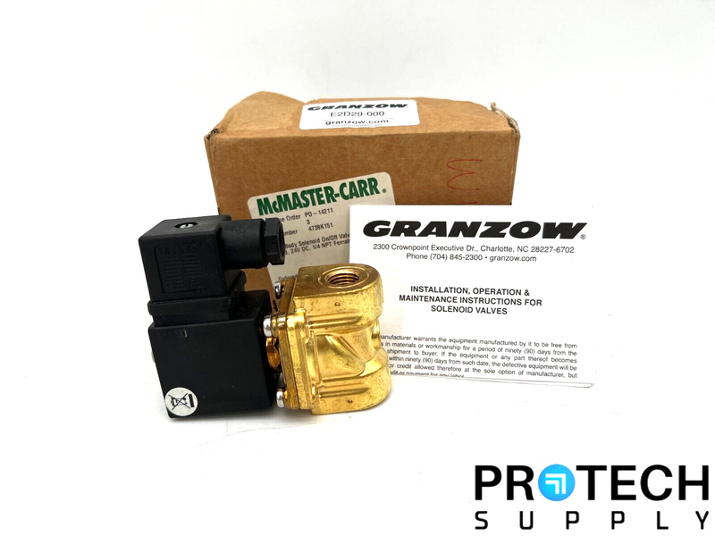 Load image into Gallery viewer, Granzow Brass Body Solenoid Valve E2D29-000 NEW with WARRANTY
