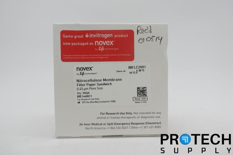 Load image into Gallery viewer, Apporx. 30/Pk INVITROGEN LC2001 Nitrocellulose/Filter Paper Sandwich 0.45μm NEW
