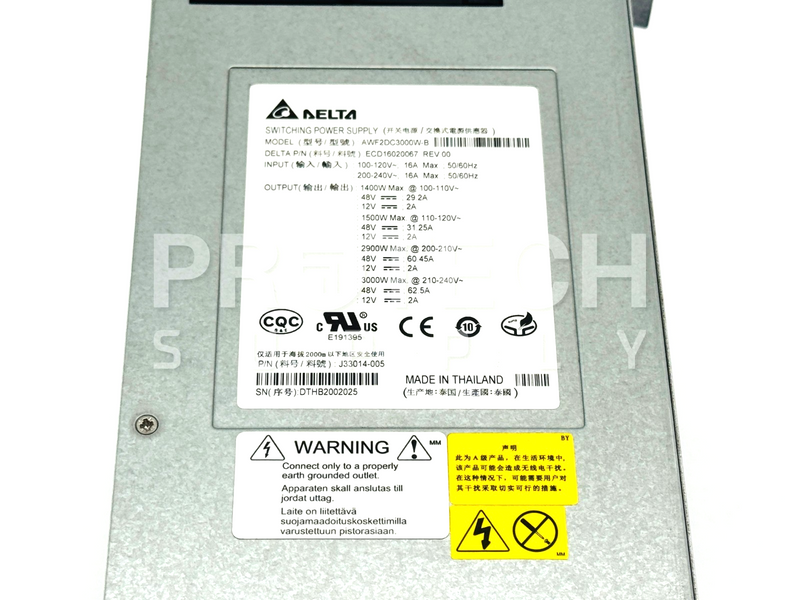 Load image into Gallery viewer, Delta AWF2DC3000W-B Switching Power Supply J33014-005 FOR PARTS / REPAIR

