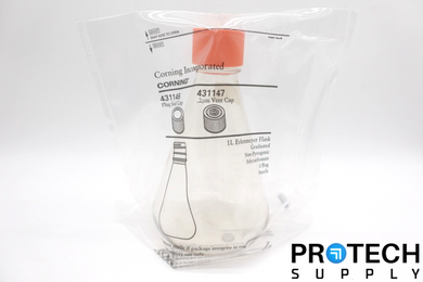 Corning 431147 1L Erlenmeyer Flask Sterile with Vent Cap SEALED NEW w/ WARRANTY