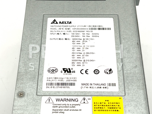 Delta AWF2DC3000W-B Switching Power Supply ECD16020067 with WARRANTY