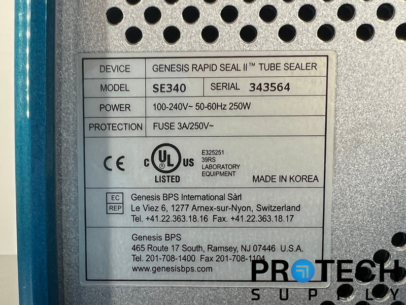 Load image into Gallery viewer, GENESIS Rapid Seal II SE340 Tube Sealer + Power Cable NEW with WARRANTY
