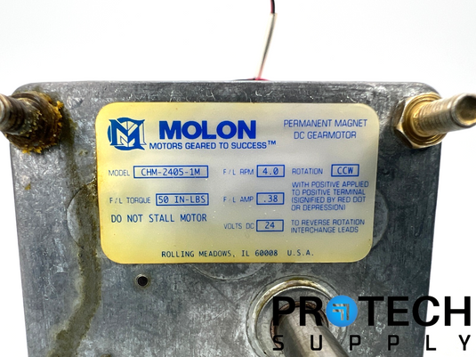Molon CHM-2405-1M Permanent Magnet DC Gear Motor with WARRANTY