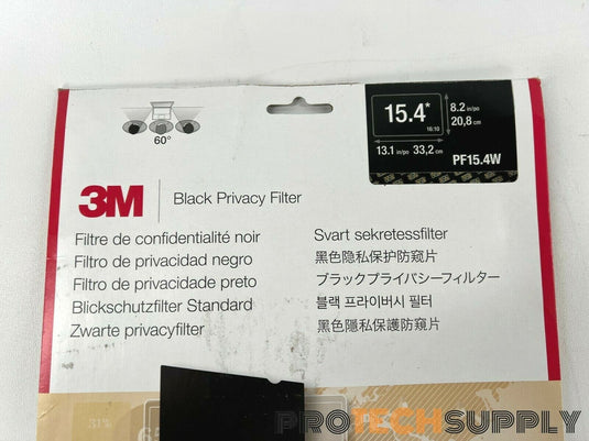 NEW 3M PF15.4W Black Privacy Filter For Standard Monitor 13.1'' x 8.2''