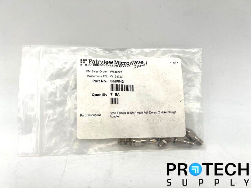 Load image into Gallery viewer, 7/Pk Fairview Microwave SMA Female to SMP 2 Hole Flange Adapter SM8843
