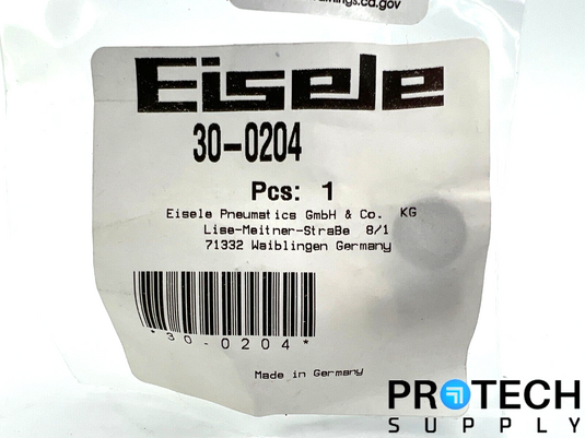 Eisele 30-0204 Pneumatics Straight Male Connector NEW