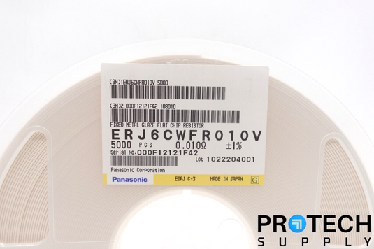 5000/Reel Panasonic ERJ-6CWFR010V 10mOhms ±1% Chip Resistor 0805 NEW