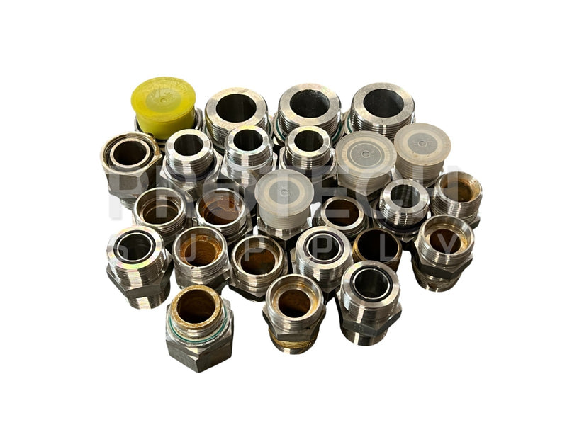 Load image into Gallery viewer, (Lot of 25) Misc Hydraulic Fittings Stainless Steel Adapters Plugs
