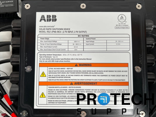ABB RS2-2PN6-MC4 Solar Rapid Shutdown Device NEW with WARRANTY