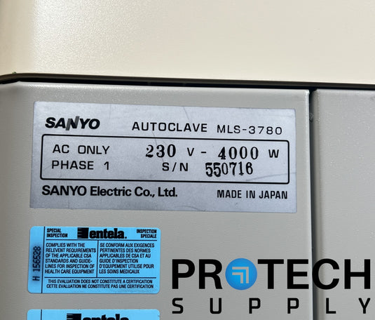 Sanyo MLS-3780 Autoclave Steam Sterilizer with WARRANTY