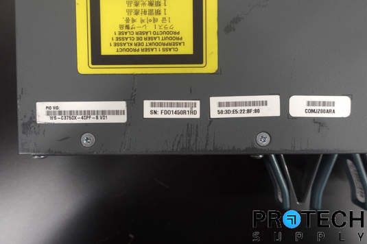 Cisco WS-C3750X-48PF-S 48-Port Gigabit IP Base Switch with WARRANTY