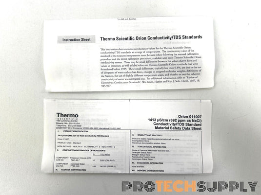 Thermo Scientific 3x60 mL Bottle 011007 1413µS/cm Conductivity/TDS Standard 