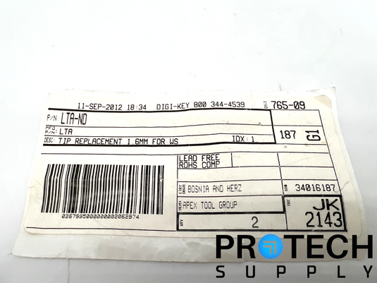 (Lot of 9) Weller LT1L / LT1SLX / LTK / LTH  / LTA Soldering Tips