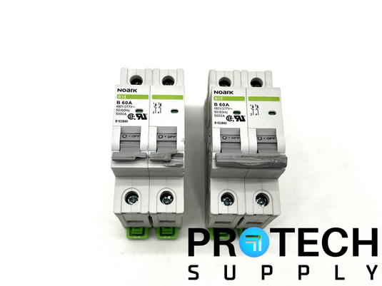 (Lot of 2) Noark B1E2B60 Circuit Breaker B 60A with WARRANTY
