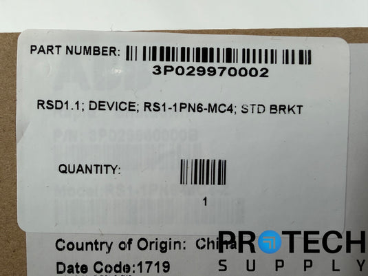 NEW ABB Solar Rapid Shutdown Device (RSD)  RS1-1PN6-MC4 with WARRANTY